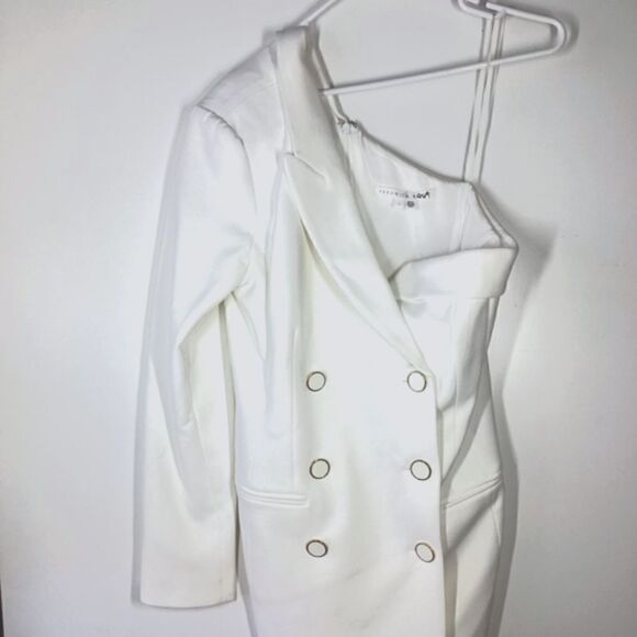 Veronica Beard‎ Middleton One Shoulder Blazer Dress White Size 12 - Picture 8 of 15
